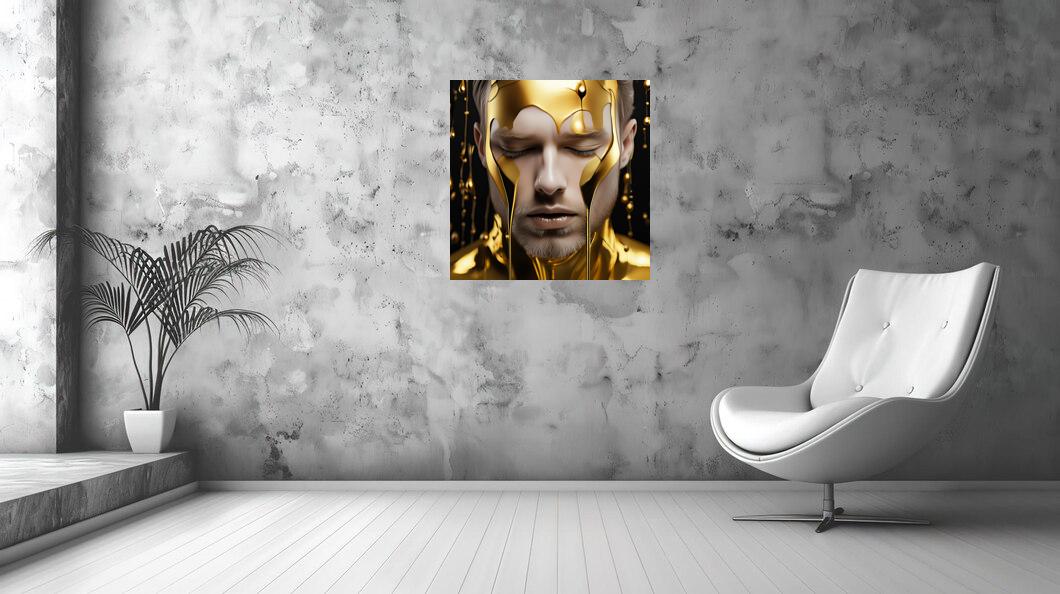 TABLEAU "Homme aux larmes d'or"