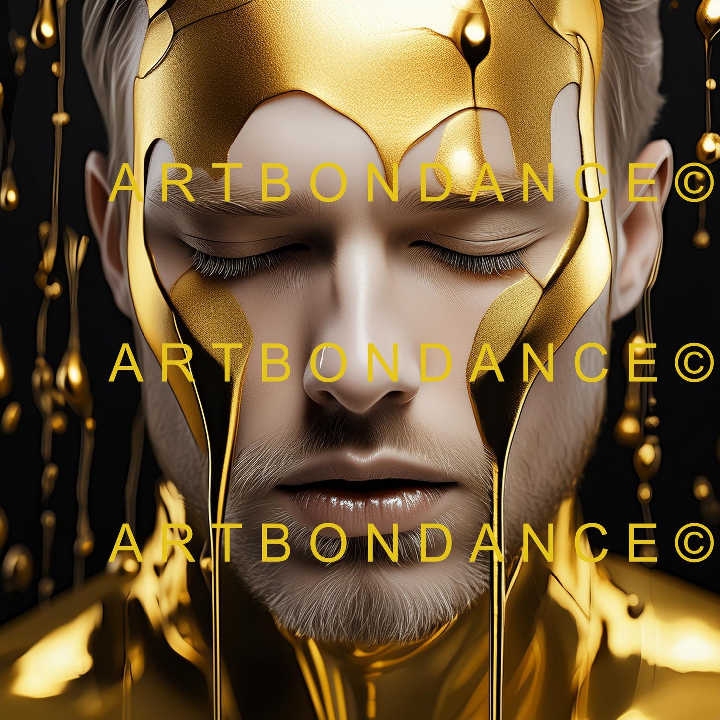 TABLEAU "Homme aux larmes d'or"